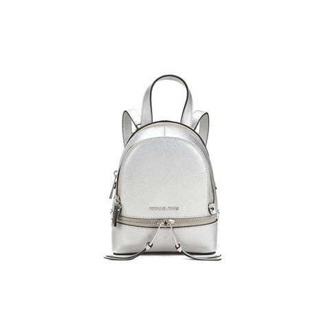 michael kors silver backpack.